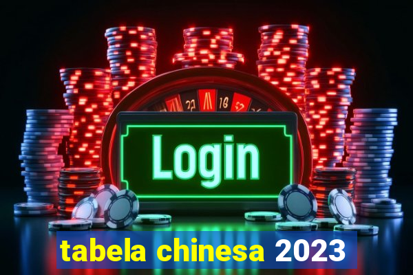 tabela chinesa 2023